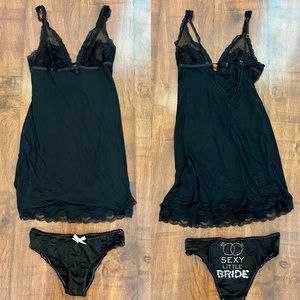 Victoria’s Secret black lingerie